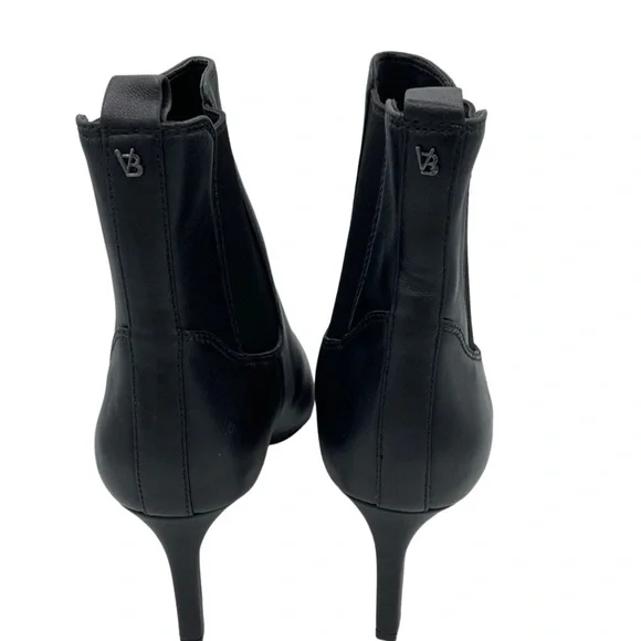 NWOB Veronica Beard Black Leeland Leather Chelsea Ankle Boots - Sz 10 - Picture 5 of 8